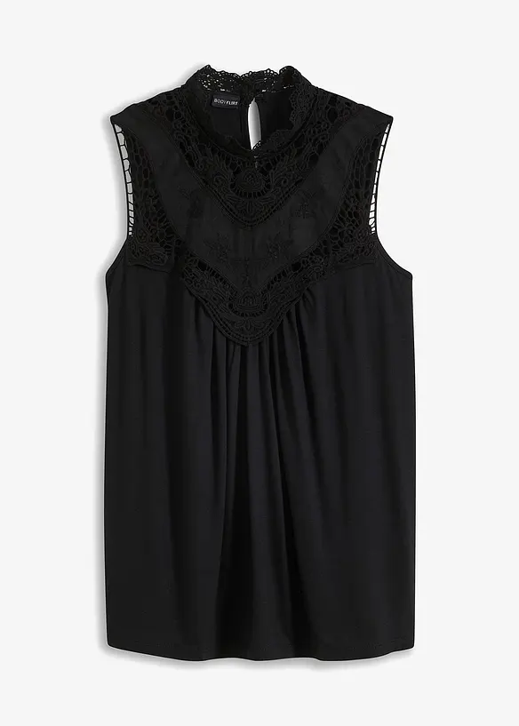 Top à dentelle, bonprix