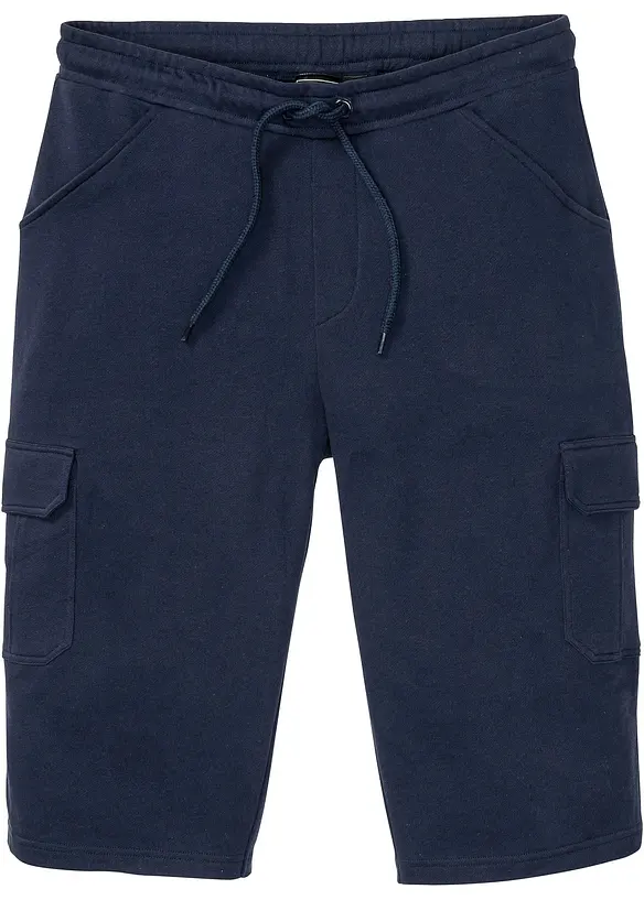 Bermuda cargo long en molleton 100% coton, Regular, bonprix
