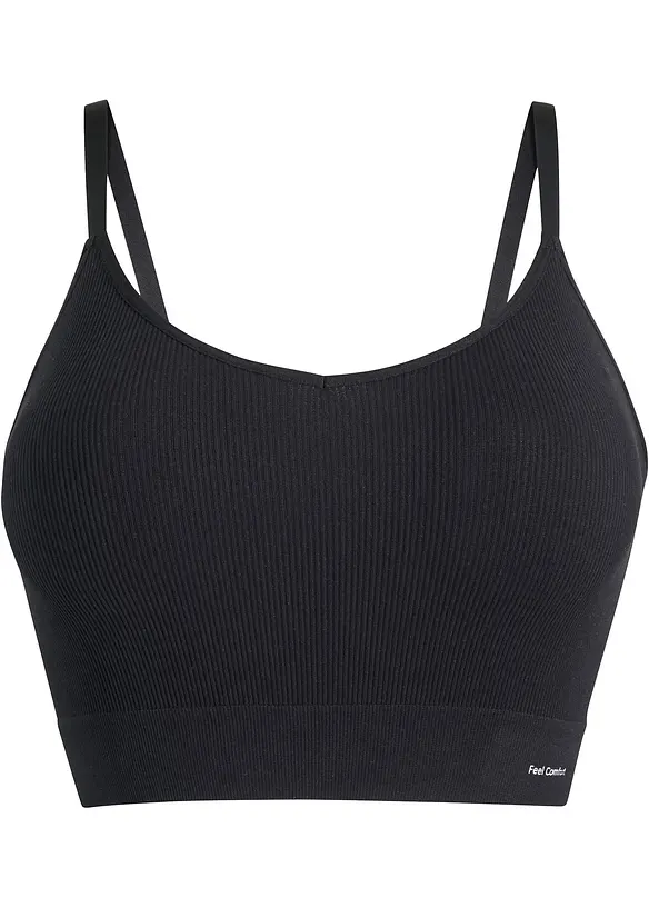 Brassière côtelée sans coutures Feel Comfort, bonprix