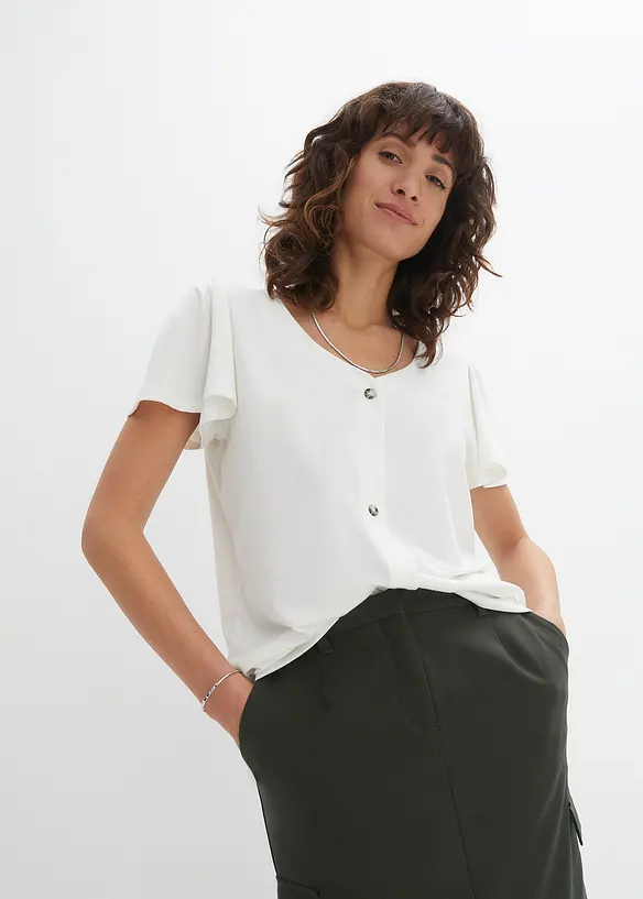 T-shirt boutonné, bonprix