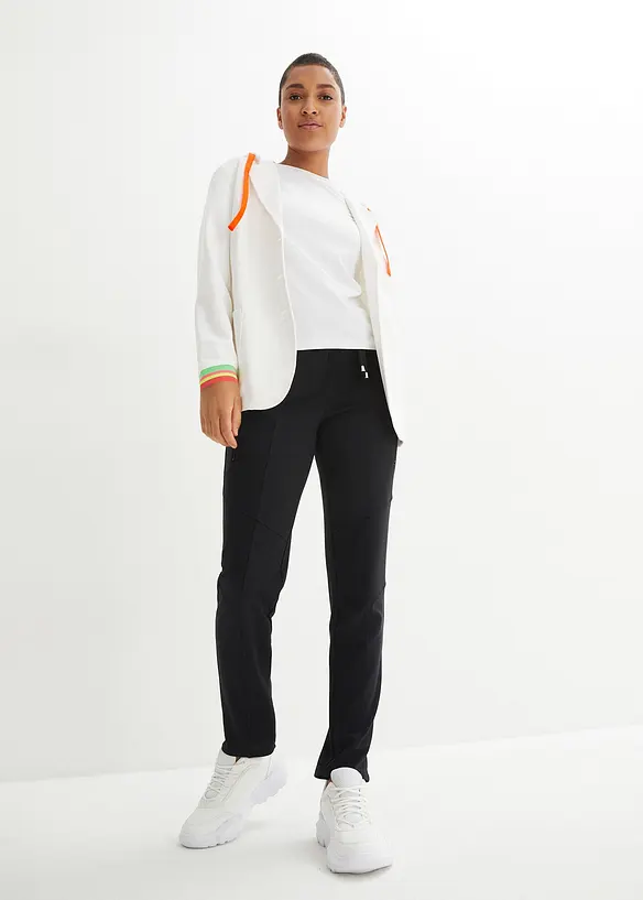 Pantalon à taille élastiquée en jersey milano confortable, bonprix