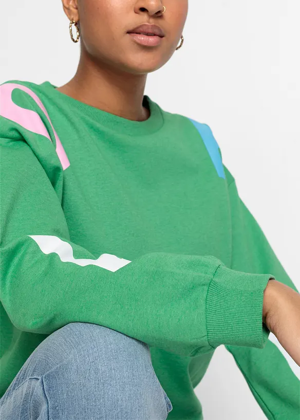 Sweat oversize en coton mélangé, bonprix