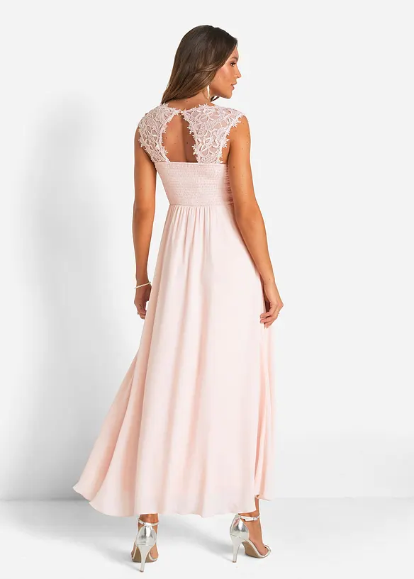 Robe longue avec dentelle, bonprix