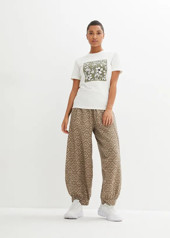 Pantalon sarouel 100% coton, bonprix