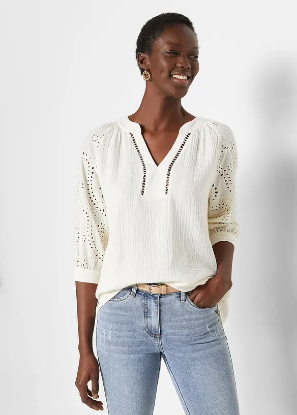 Tunique aérienne en gaze de coton, bonprix