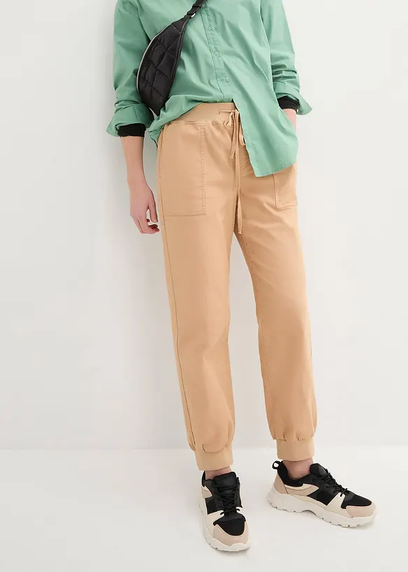 Pantalon jogger en twill, bonprix