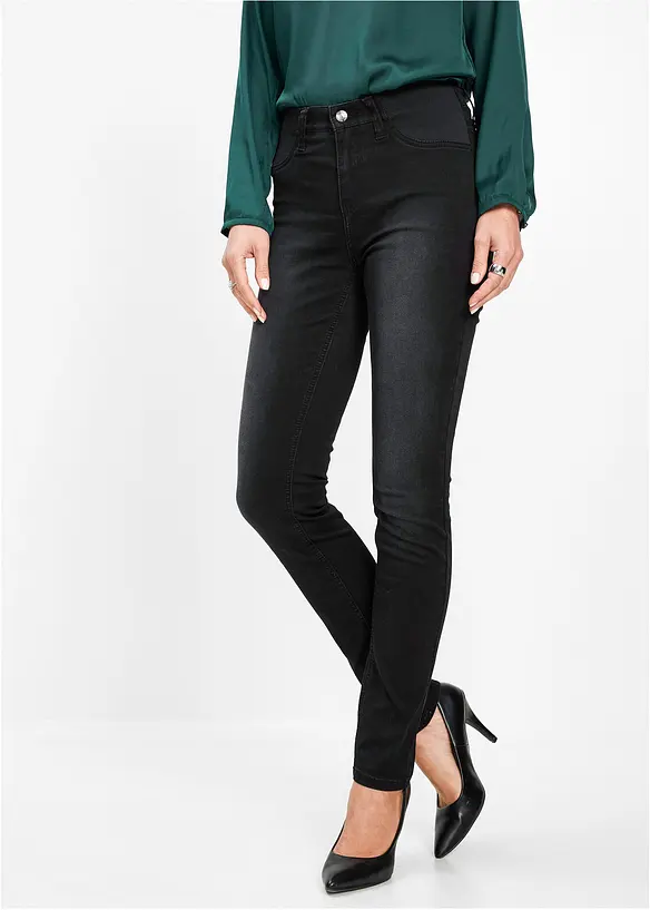 Jean skinny taille mi-haute, extensible, bonprix