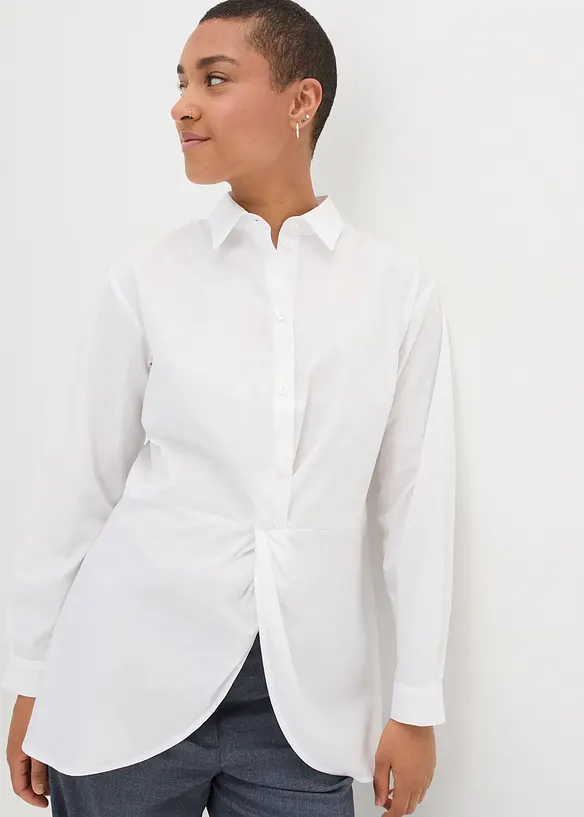 Chemisier long derrière 100% coton, bonprix