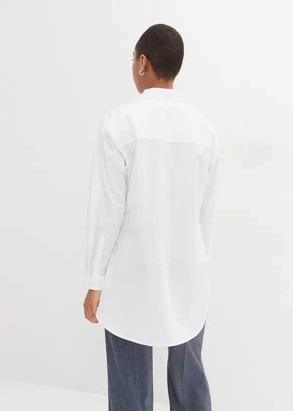 Chemisier long derrière 100% coton, bonprix