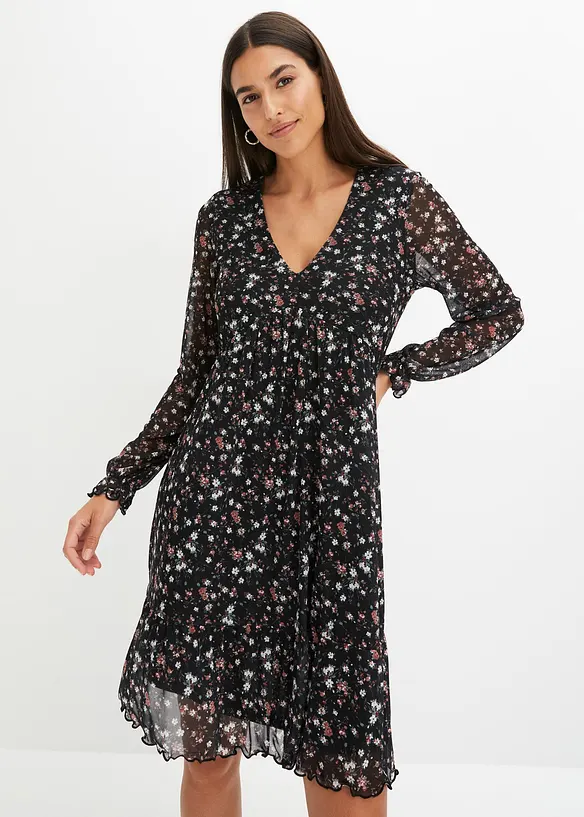 Robe en jersey et mesh, bonprix