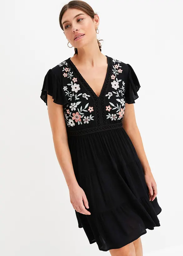 Robe à broderies, bonprix