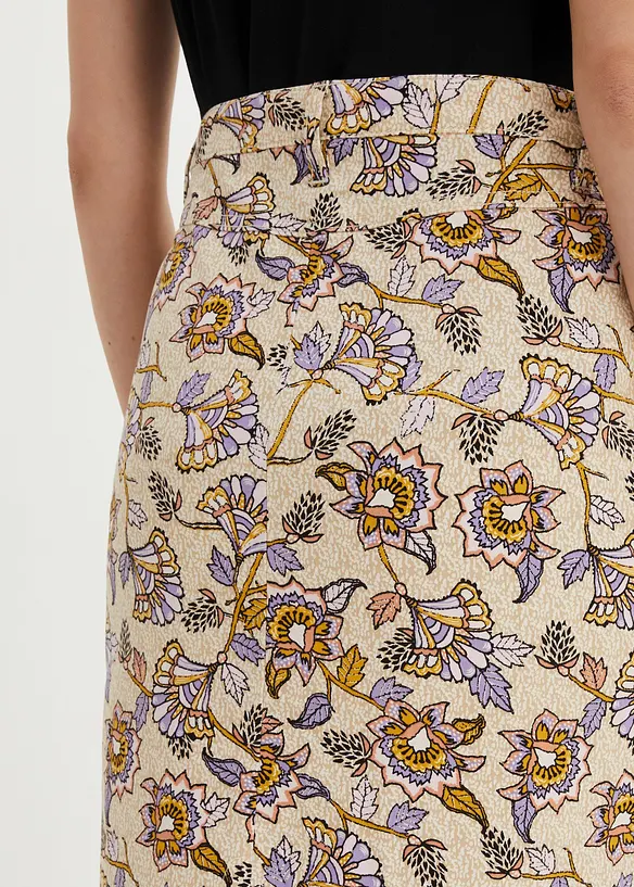 Jupe boutonnée en twill, bonprix