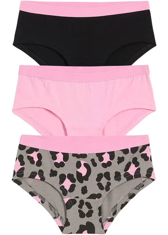 Lot de 3 shorties en coton doux, bonprix