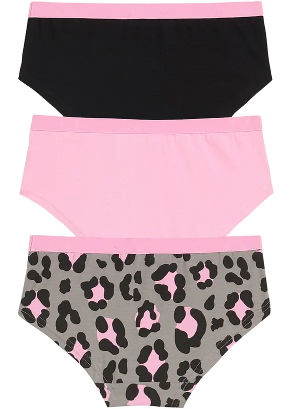 Lot de 3 shorties en coton doux, bonprix