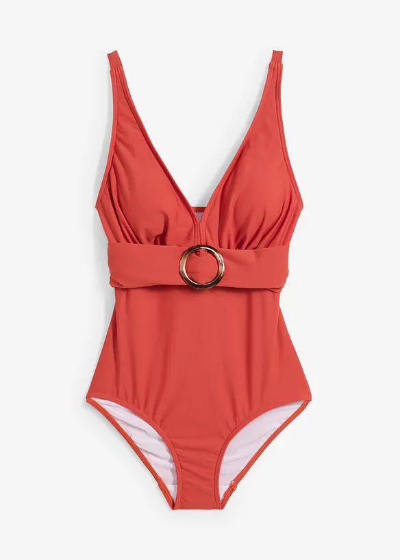 Maillot 1 pièce sculptant, maintien léger, encolure V, bonprix