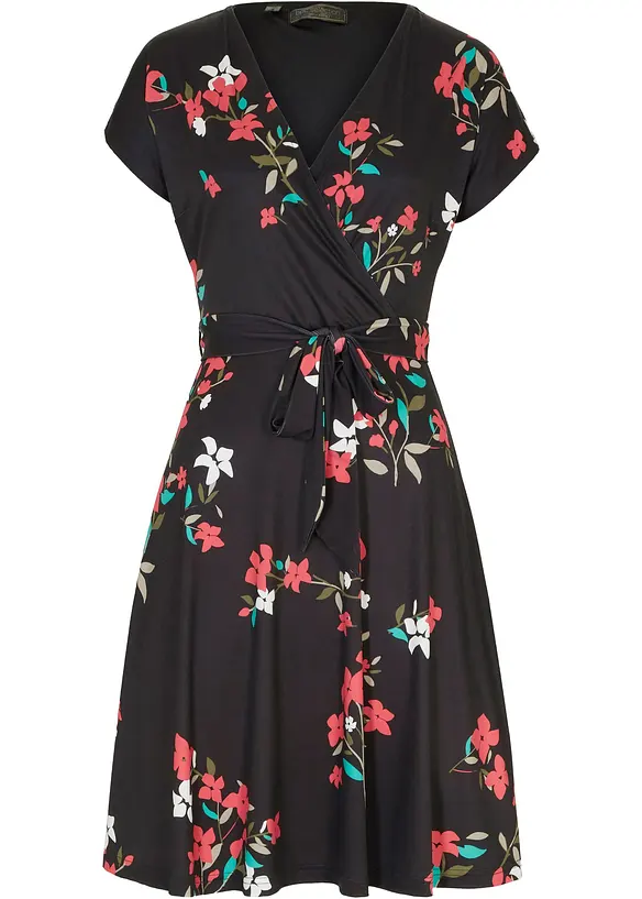 Robe en jersey style portefeuille, bonprix