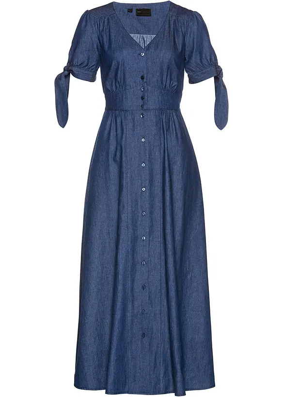 Robe longue en jean, bonprix