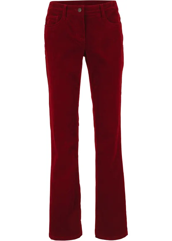 Pantalon bootcut en velours côtelé extensible, bonprix
