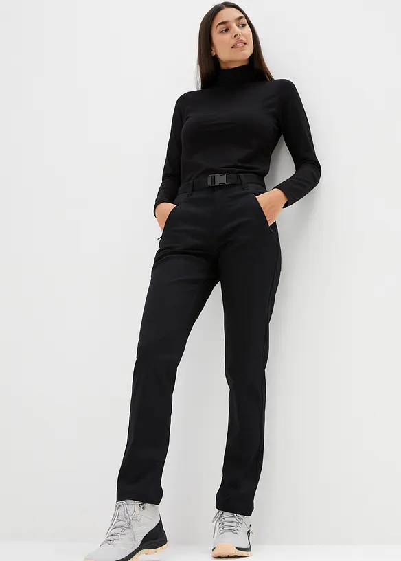 Pantalon déperlant en twill extensible avec ceinture, bonprix