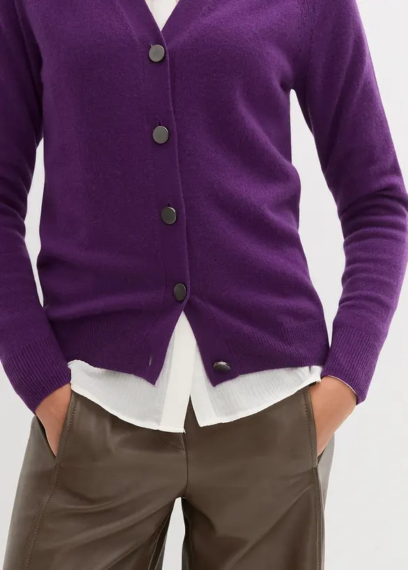 Gilet en maille avec cachemire, bonprix