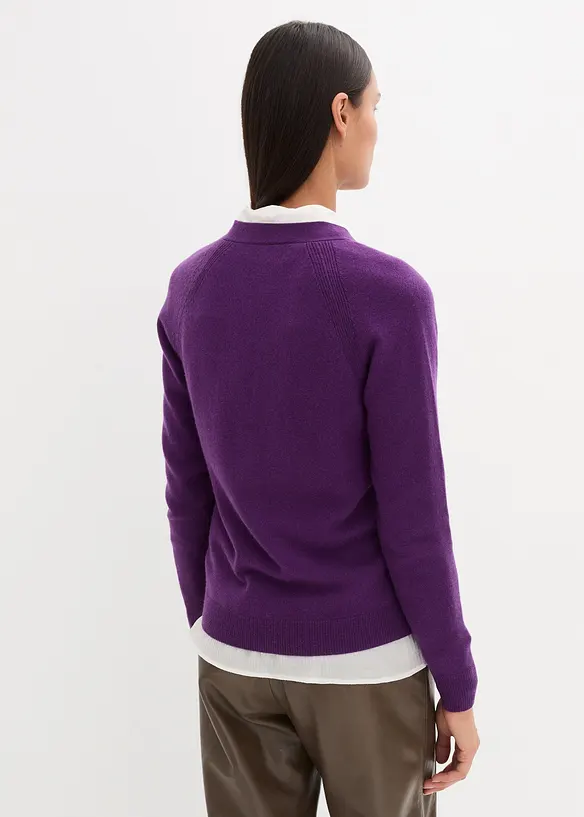 Gilet en maille avec cachemire, bonprix