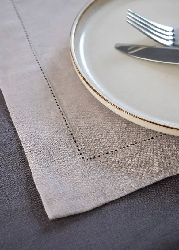 Lot de 2 sets de table en lin, bonprix
