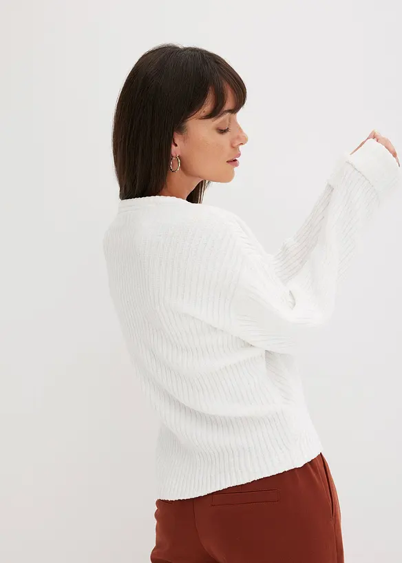 Pull oversize en fil chenille tout doux, bonprix