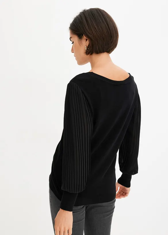 Pull fluide en fine maille de viscose mélangée, bonprix