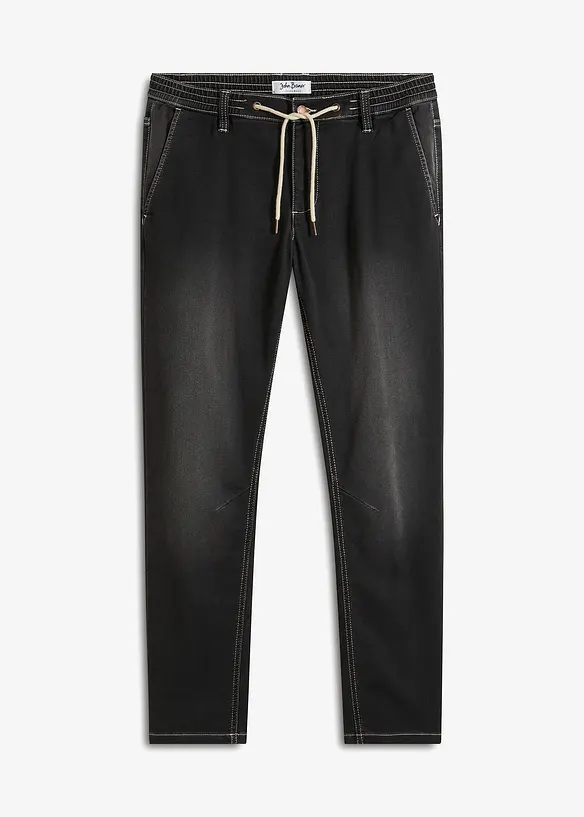Jean jogger à taille élastiquée Regular, fuselé, bonprix
