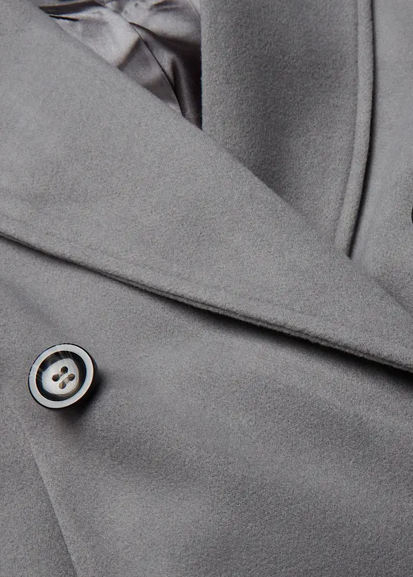 Manteau croisé court, aspect laine, bonprix