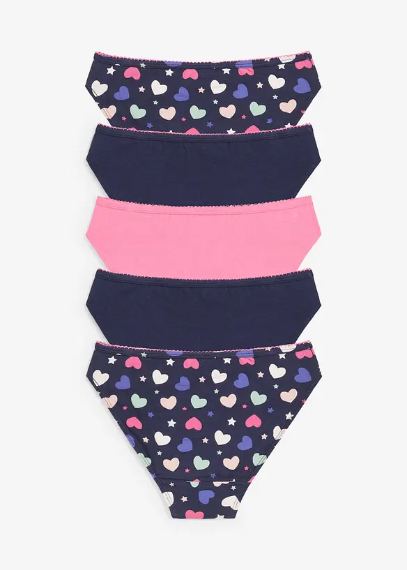 Lot de 5 slips fille, bonprix