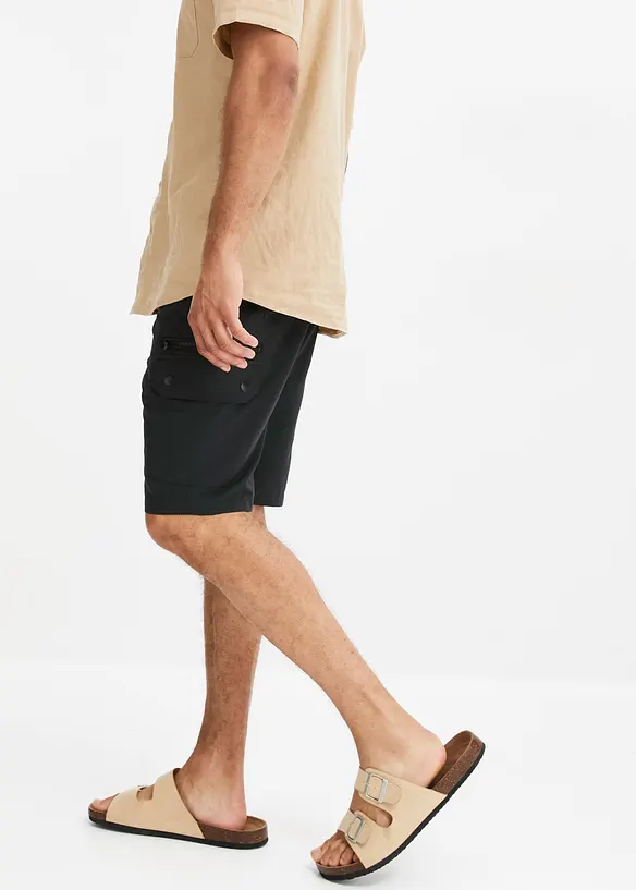 Bermuda cargo en microfibre, Regular, bonprix