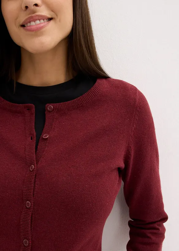 Gilet basique en fine maille avec coton recyclé, bonprix