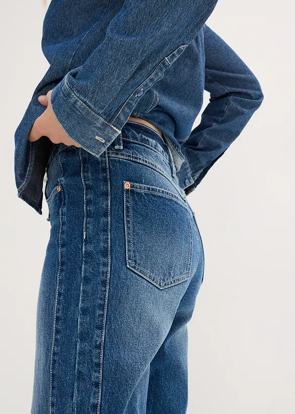 Jean mom, taille haute, bonprix