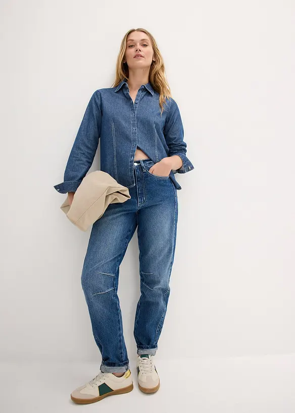 Jean mom, taille haute, bonprix