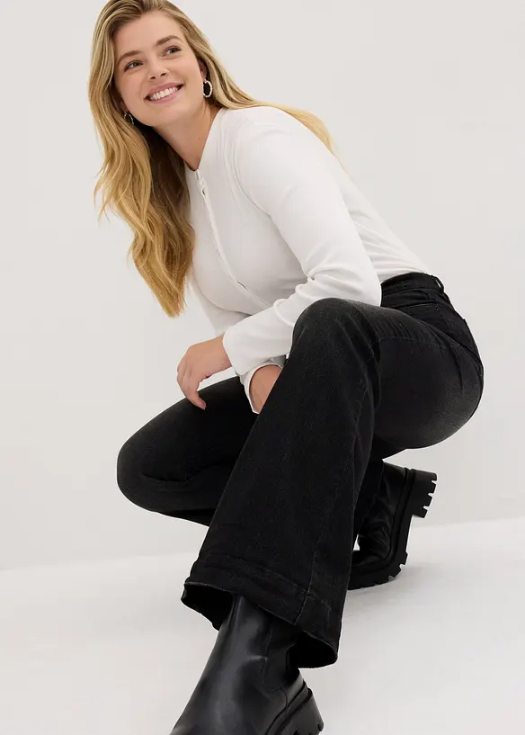 Jean bootcut, taille haute et extensible, bonprix