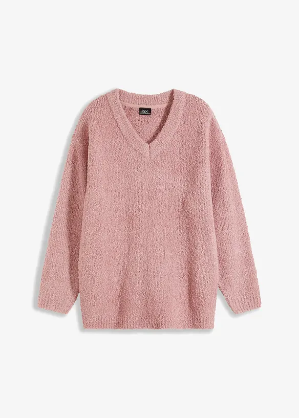 Pull en grosse maille à col en V, bonprix