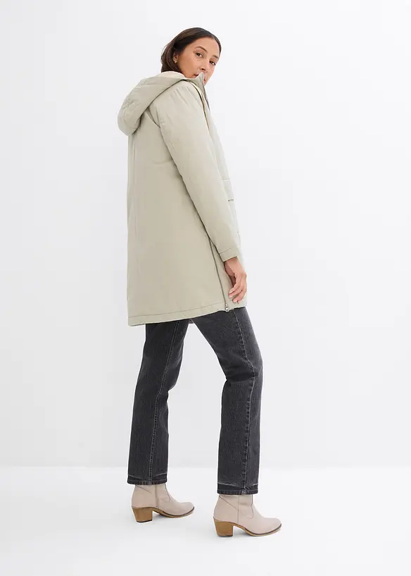 Parka d'hiver ample à capuche et doublure peluche, bonprix