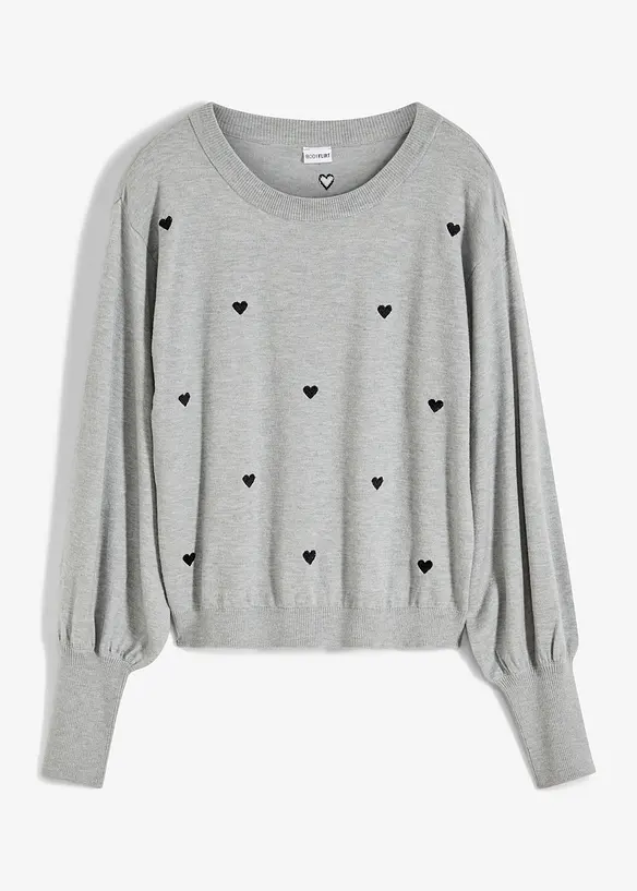 Pull en fine maille de viscose mélangée, bonprix