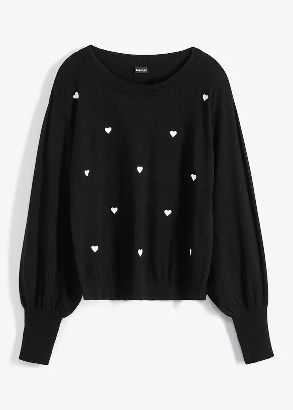 Pull en fine maille de viscose mélangée, bonprix