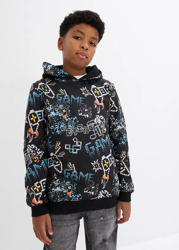 Sweat à capuche 100% coton, bonprix