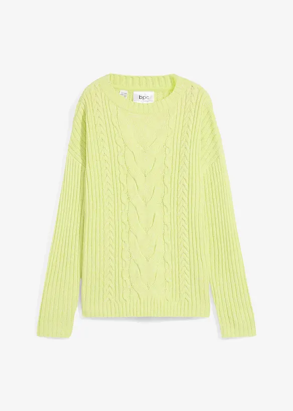 Pull oversize à torsades, bonprix