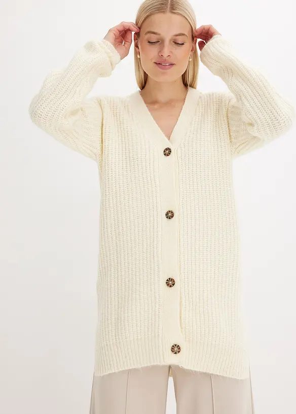 Gilet doux en grosse maille de laine mélangée, bonprix