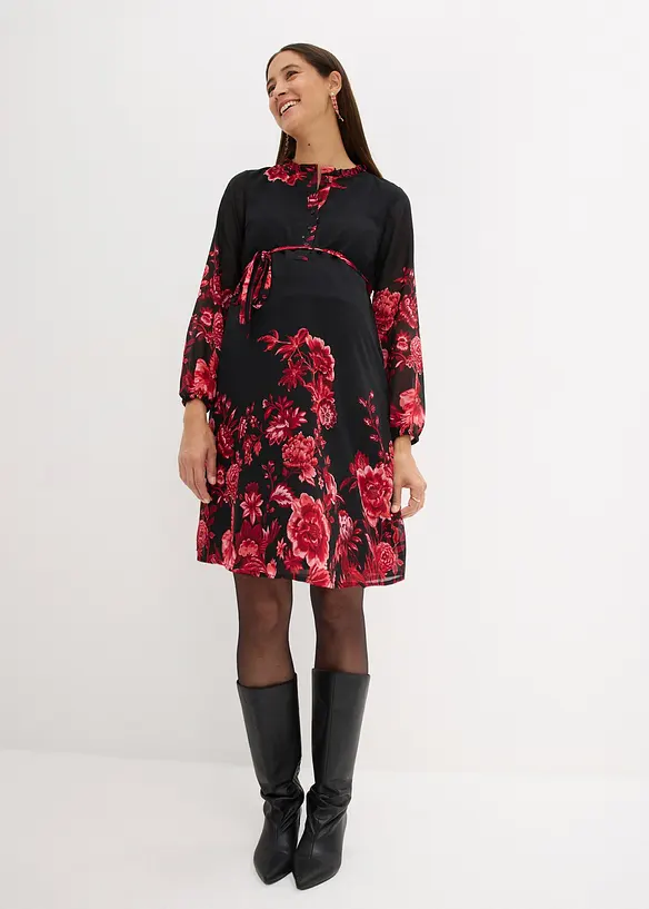 Robe 2en1 pour la grossesse et l'allaitement en crêpe, bonprix