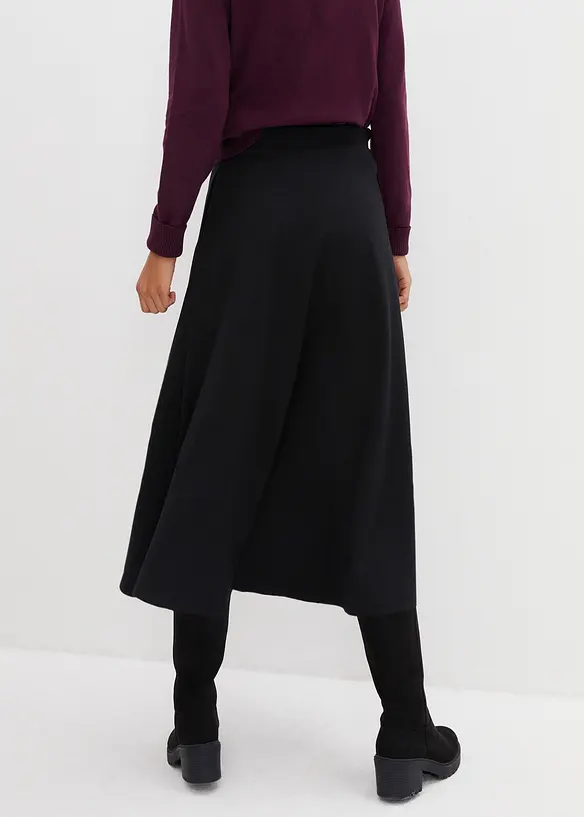 Jupe midi en viscose mélangée, bonprix