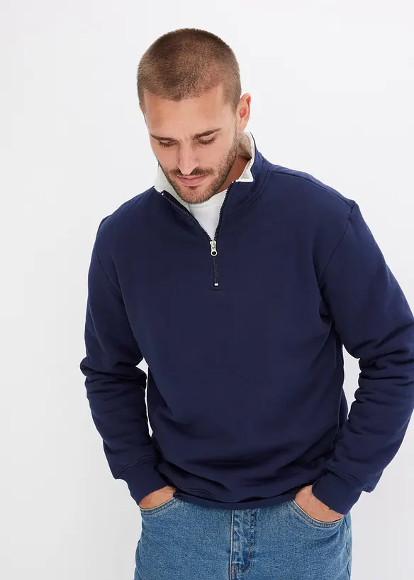 Sweat à col camionneur, doublure chaude, bonprix