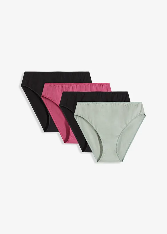 Lot de 4 slips coton, bonprix