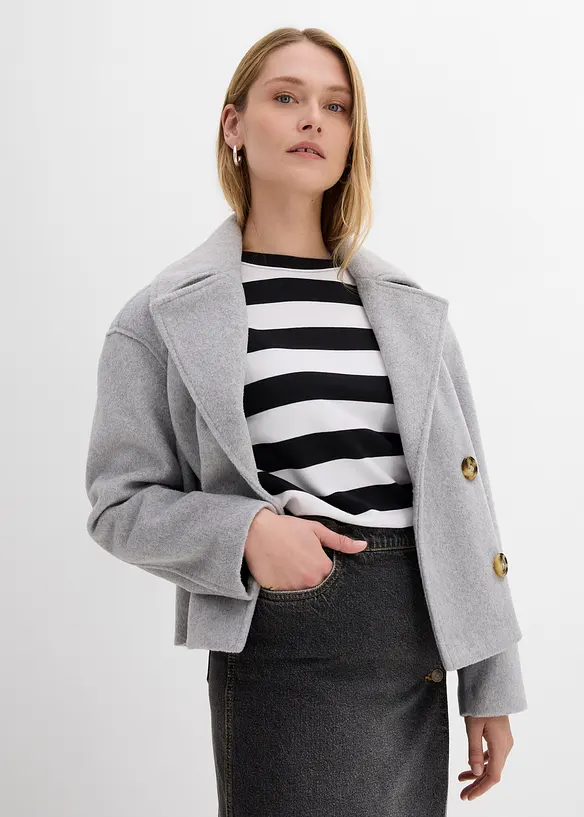 Veste courte aspect laine, bonprix