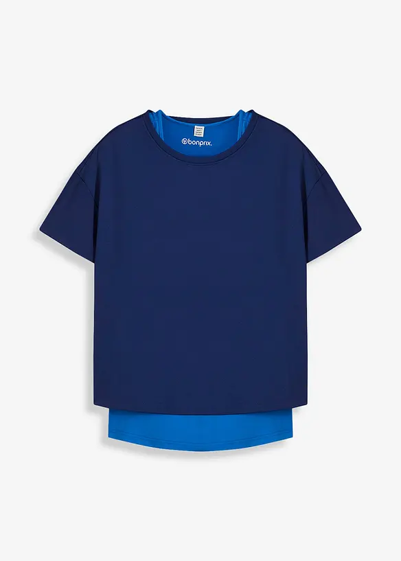 T-shirt 2en1 pratique, séchage rapide, bonprix