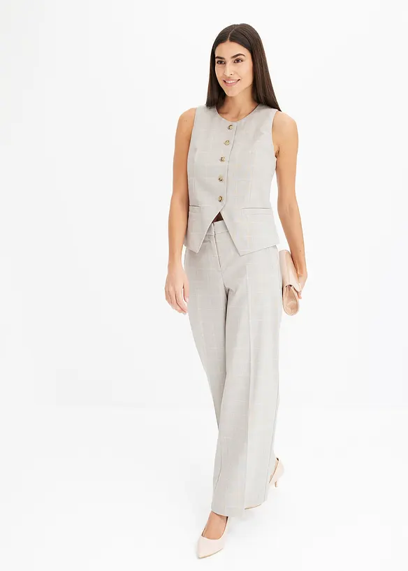 Pantalon large en viscose mélangée, bonprix